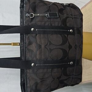 Coach Black and Brown Tote
